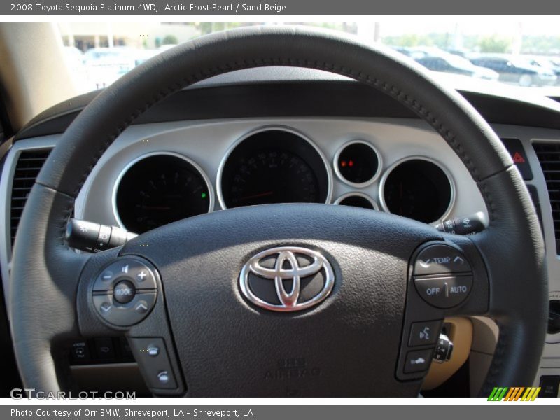 Arctic Frost Pearl / Sand Beige 2008 Toyota Sequoia Platinum 4WD