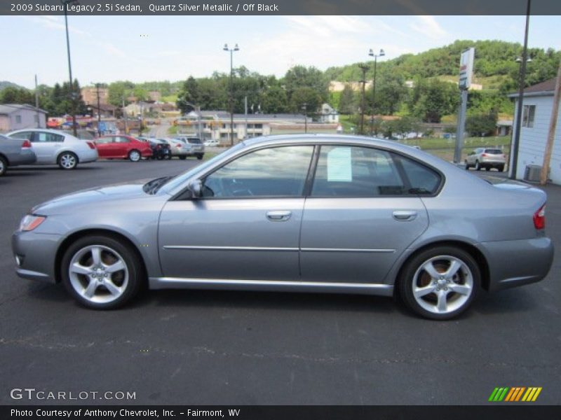 Quartz Silver Metallic / Off Black 2009 Subaru Legacy 2.5i Sedan