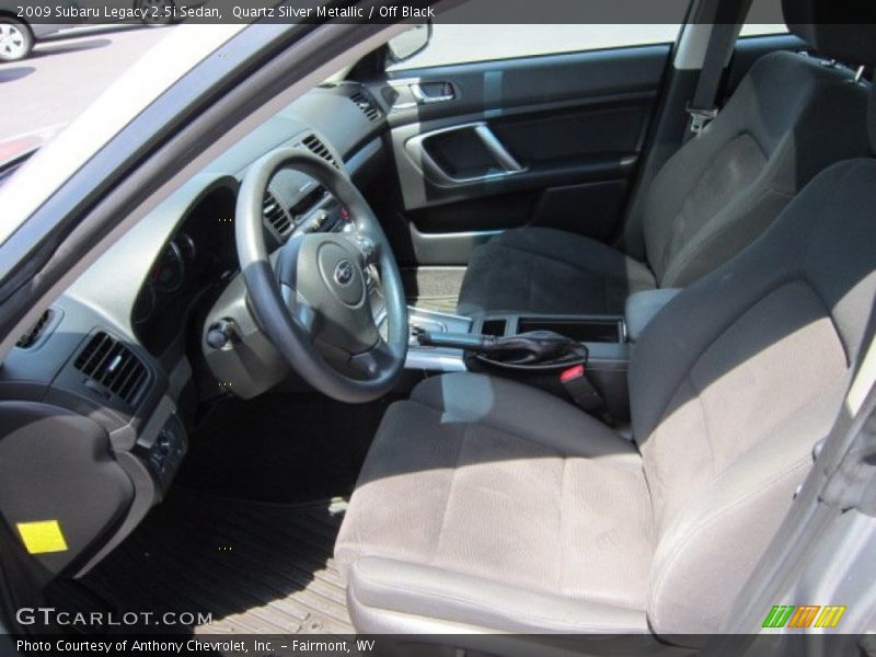 Quartz Silver Metallic / Off Black 2009 Subaru Legacy 2.5i Sedan