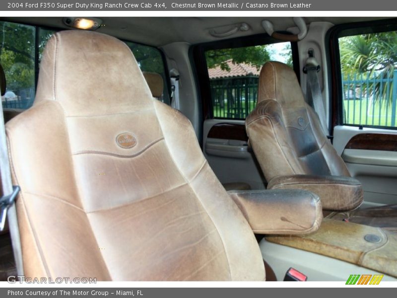 Chestnut Brown Metallic / Castano Brown Leather 2004 Ford F350 Super Duty King Ranch Crew Cab 4x4
