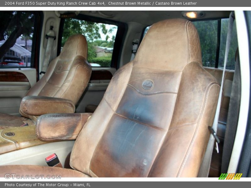 Chestnut Brown Metallic / Castano Brown Leather 2004 Ford F350 Super Duty King Ranch Crew Cab 4x4