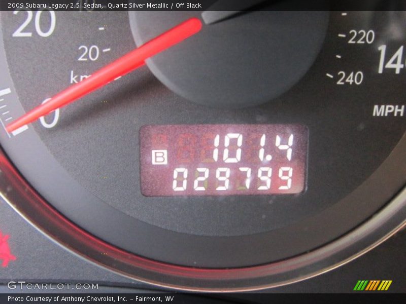 Quartz Silver Metallic / Off Black 2009 Subaru Legacy 2.5i Sedan