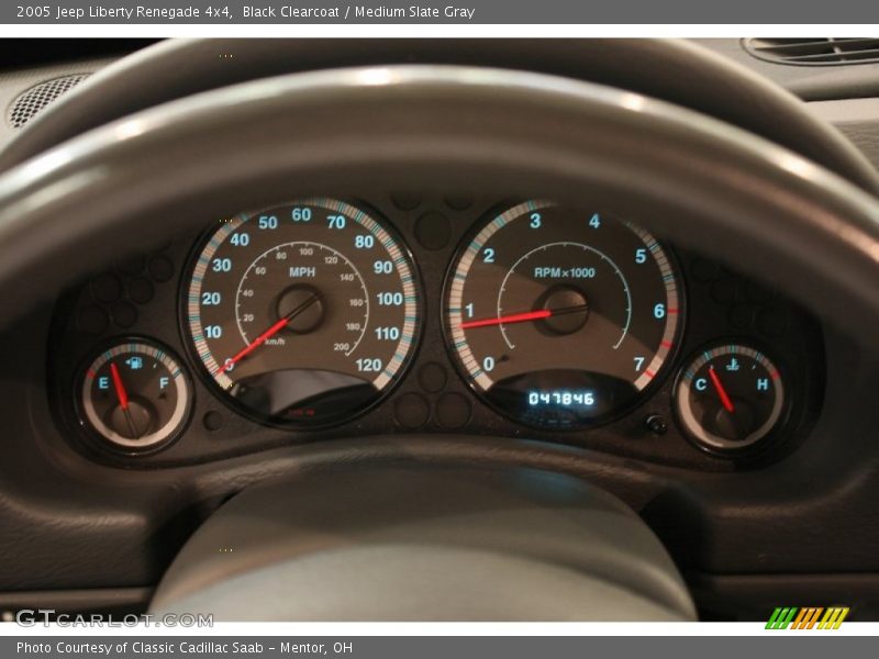 Black Clearcoat / Medium Slate Gray 2005 Jeep Liberty Renegade 4x4