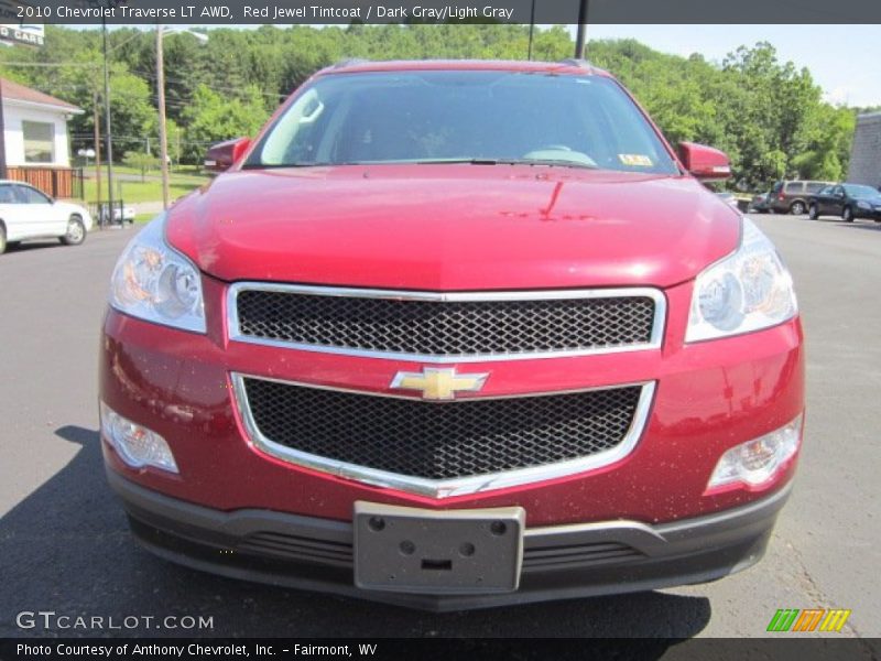 Red Jewel Tintcoat / Dark Gray/Light Gray 2010 Chevrolet Traverse LT AWD