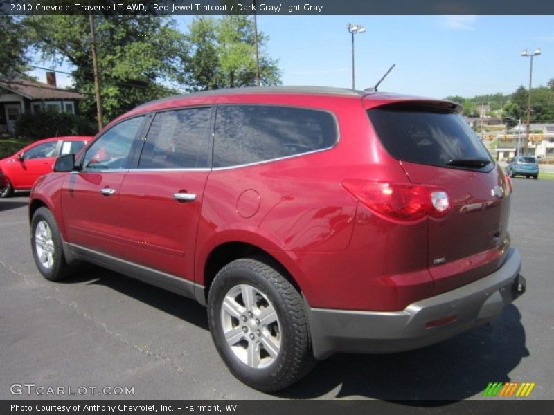 Red Jewel Tintcoat / Dark Gray/Light Gray 2010 Chevrolet Traverse LT AWD
