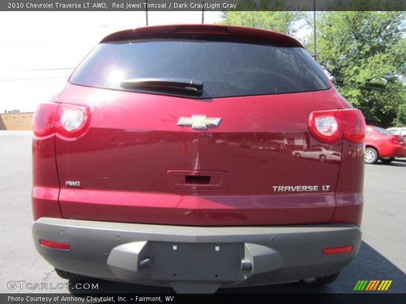 Red Jewel Tintcoat / Dark Gray/Light Gray 2010 Chevrolet Traverse LT AWD