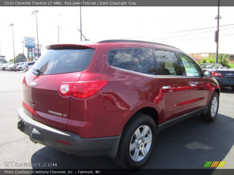 Red Jewel Tintcoat / Dark Gray/Light Gray 2010 Chevrolet Traverse LT AWD