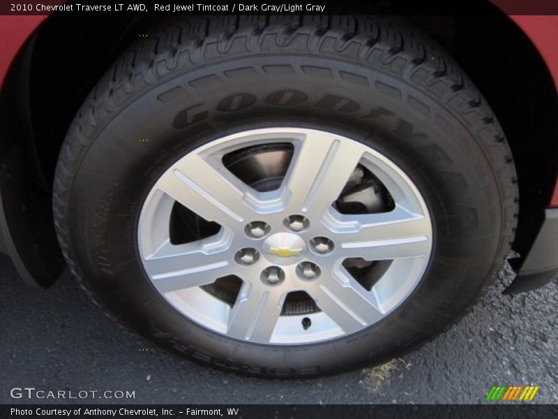 Red Jewel Tintcoat / Dark Gray/Light Gray 2010 Chevrolet Traverse LT AWD