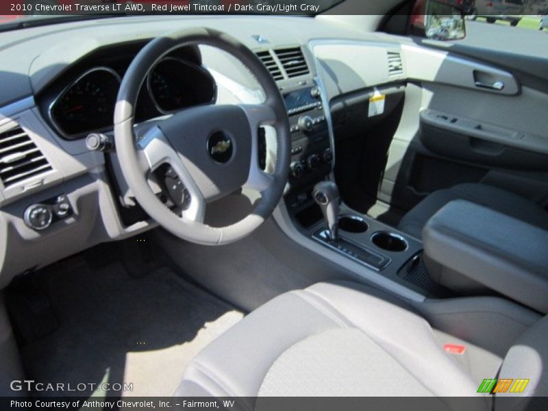 Red Jewel Tintcoat / Dark Gray/Light Gray 2010 Chevrolet Traverse LT AWD