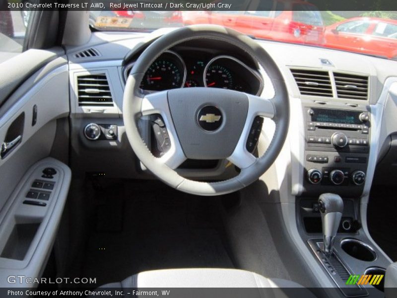 Red Jewel Tintcoat / Dark Gray/Light Gray 2010 Chevrolet Traverse LT AWD