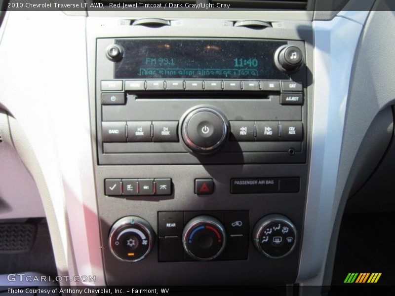 Red Jewel Tintcoat / Dark Gray/Light Gray 2010 Chevrolet Traverse LT AWD