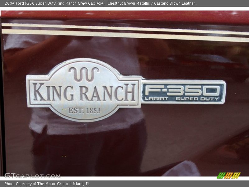 Chestnut Brown Metallic / Castano Brown Leather 2004 Ford F350 Super Duty King Ranch Crew Cab 4x4