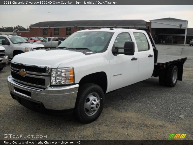 Summit White / Dark Titanium 2011 Chevrolet Silverado 3500HD Crew Cab 4x4