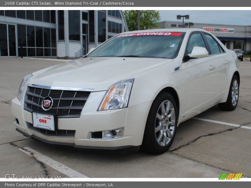 White Diamond Tri-Coat / Cashmere/Cocoa 2008 Cadillac CTS Sedan