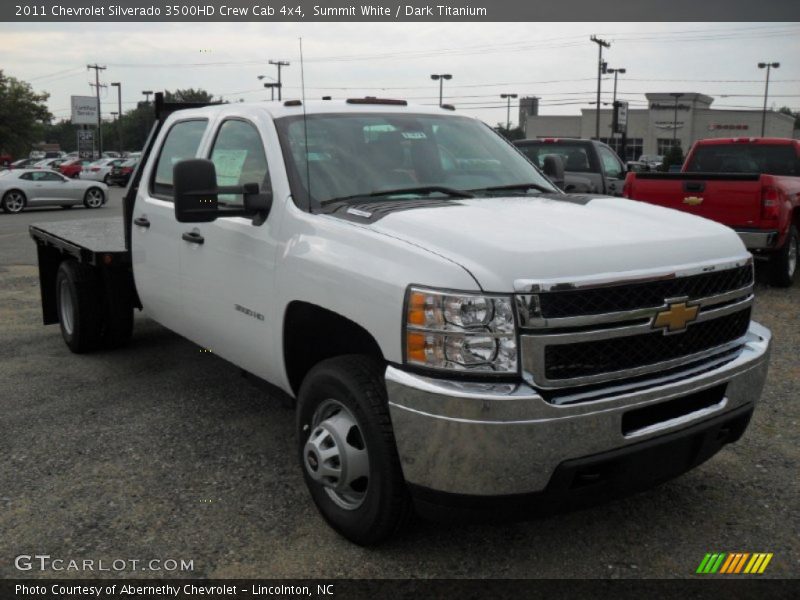 Summit White / Dark Titanium 2011 Chevrolet Silverado 3500HD Crew Cab 4x4