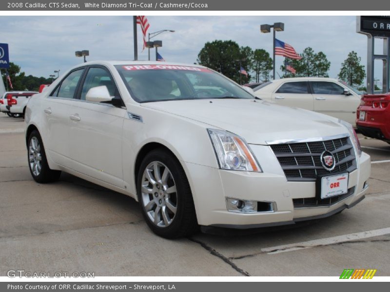 White Diamond Tri-Coat / Cashmere/Cocoa 2008 Cadillac CTS Sedan