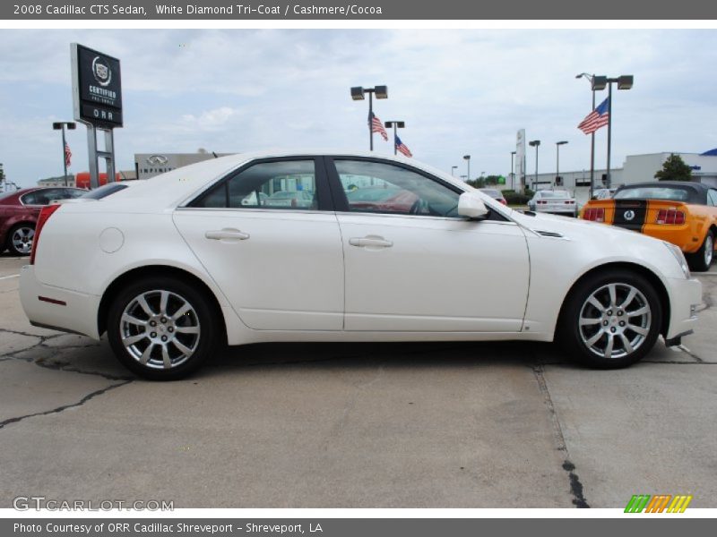 White Diamond Tri-Coat / Cashmere/Cocoa 2008 Cadillac CTS Sedan