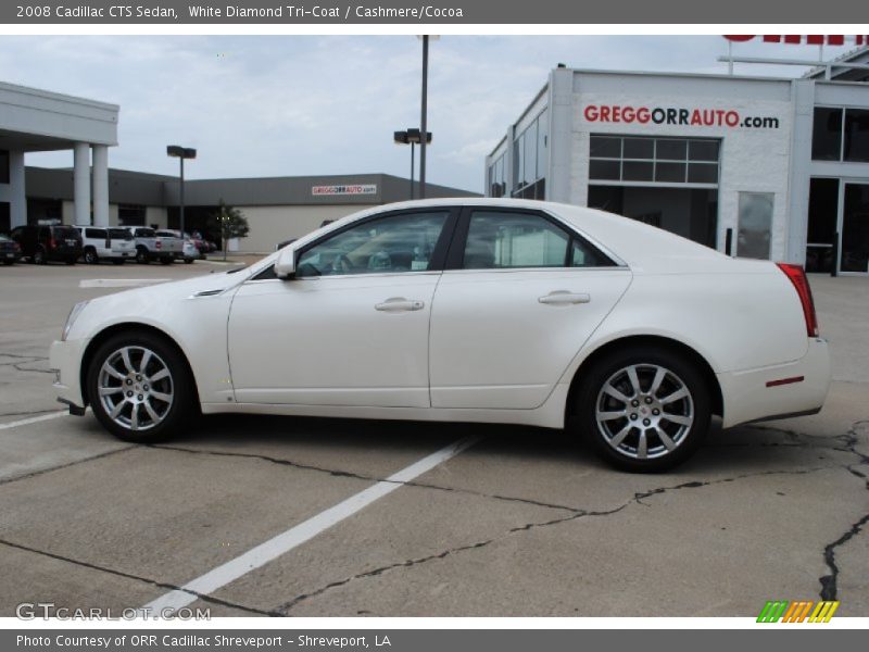 White Diamond Tri-Coat / Cashmere/Cocoa 2008 Cadillac CTS Sedan