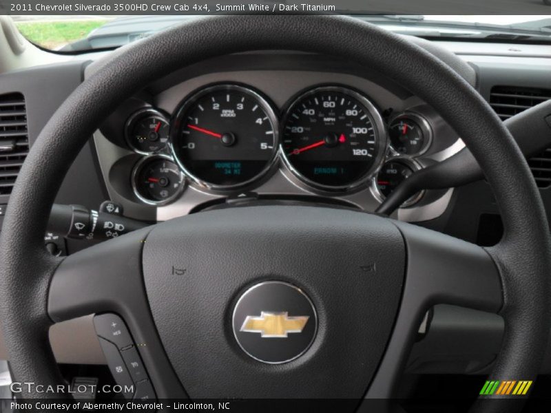 Summit White / Dark Titanium 2011 Chevrolet Silverado 3500HD Crew Cab 4x4