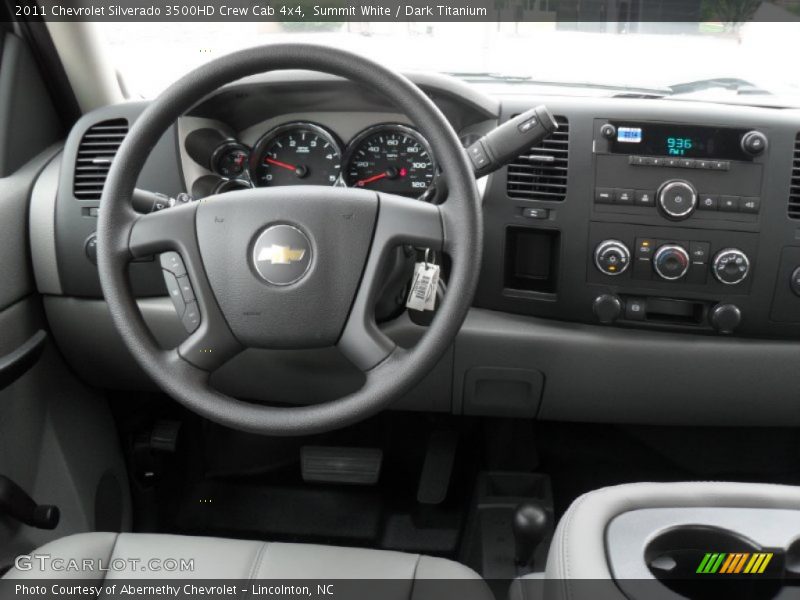 Summit White / Dark Titanium 2011 Chevrolet Silverado 3500HD Crew Cab 4x4
