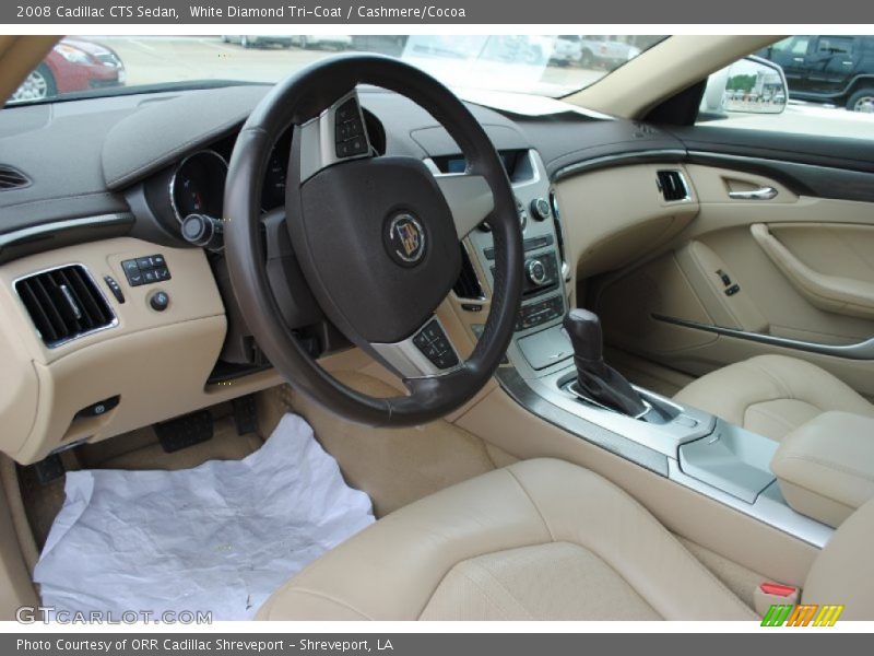 White Diamond Tri-Coat / Cashmere/Cocoa 2008 Cadillac CTS Sedan
