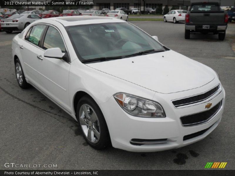 Summit White / Titanium 2012 Chevrolet Malibu LT