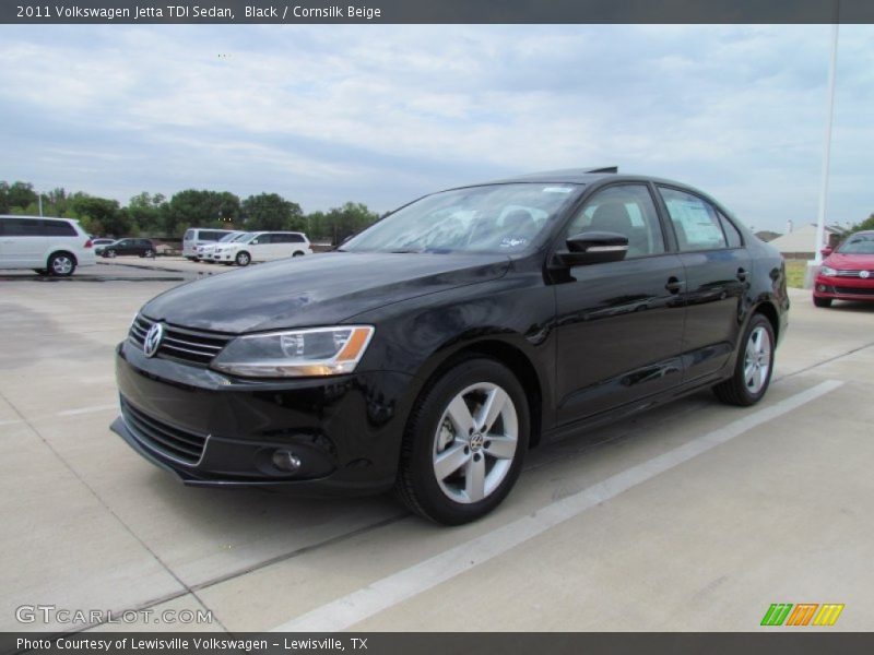 Black / Cornsilk Beige 2011 Volkswagen Jetta TDI Sedan