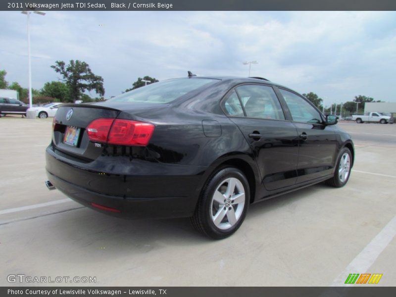 Black / Cornsilk Beige 2011 Volkswagen Jetta TDI Sedan
