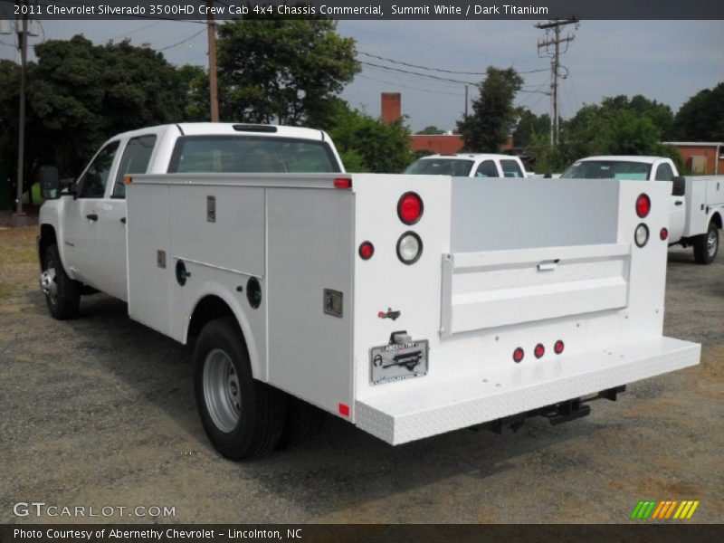 Summit White / Dark Titanium 2011 Chevrolet Silverado 3500HD Crew Cab 4x4 Chassis Commercial