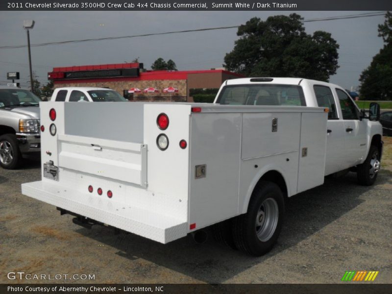 Summit White / Dark Titanium 2011 Chevrolet Silverado 3500HD Crew Cab 4x4 Chassis Commercial