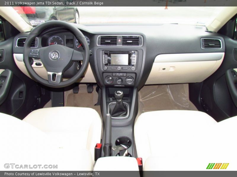 Black / Cornsilk Beige 2011 Volkswagen Jetta TDI Sedan
