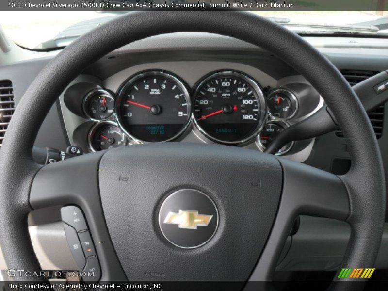 Summit White / Dark Titanium 2011 Chevrolet Silverado 3500HD Crew Cab 4x4 Chassis Commercial