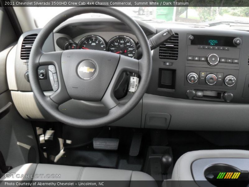 Summit White / Dark Titanium 2011 Chevrolet Silverado 3500HD Crew Cab 4x4 Chassis Commercial