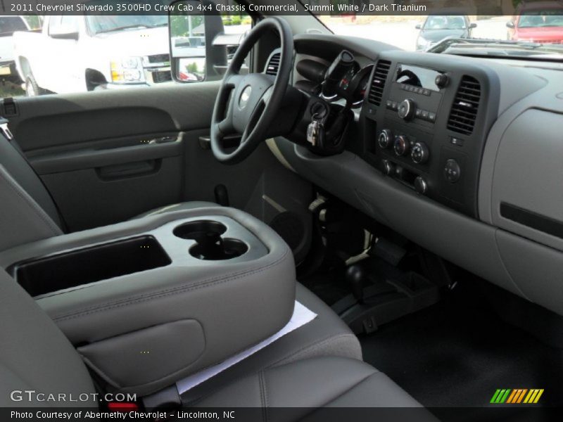 Summit White / Dark Titanium 2011 Chevrolet Silverado 3500HD Crew Cab 4x4 Chassis Commercial