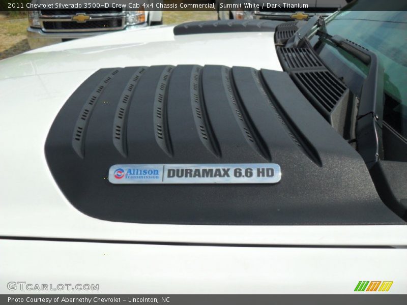 Summit White / Dark Titanium 2011 Chevrolet Silverado 3500HD Crew Cab 4x4 Chassis Commercial