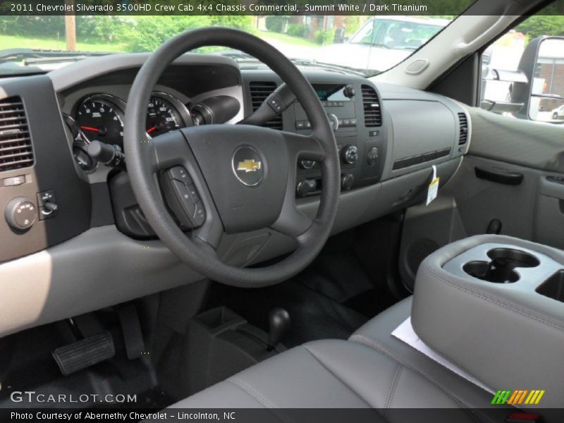 Summit White / Dark Titanium 2011 Chevrolet Silverado 3500HD Crew Cab 4x4 Chassis Commercial