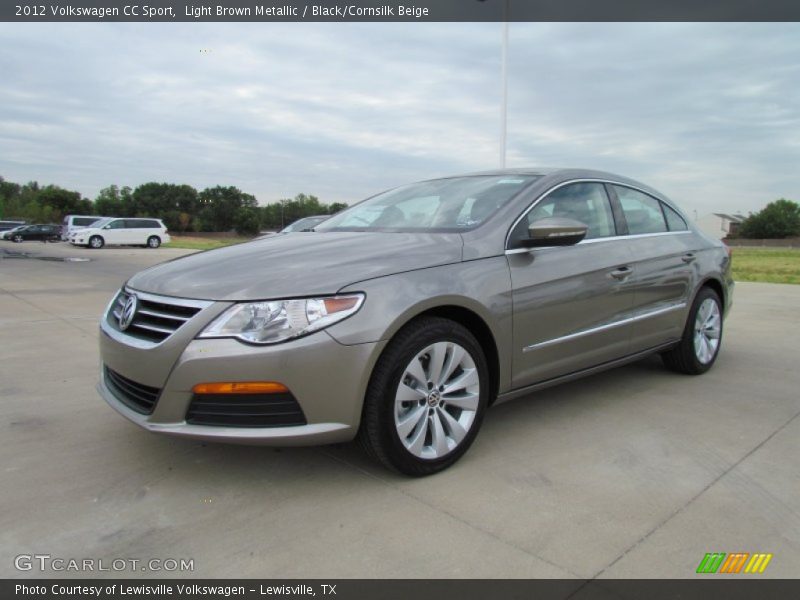 Light Brown Metallic / Black/Cornsilk Beige 2012 Volkswagen CC Sport