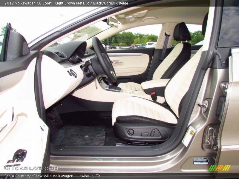 Light Brown Metallic / Black/Cornsilk Beige 2012 Volkswagen CC Sport