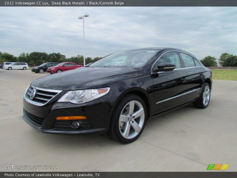 Deep Black Metallic / Black/Cornsilk Beige 2012 Volkswagen CC Lux