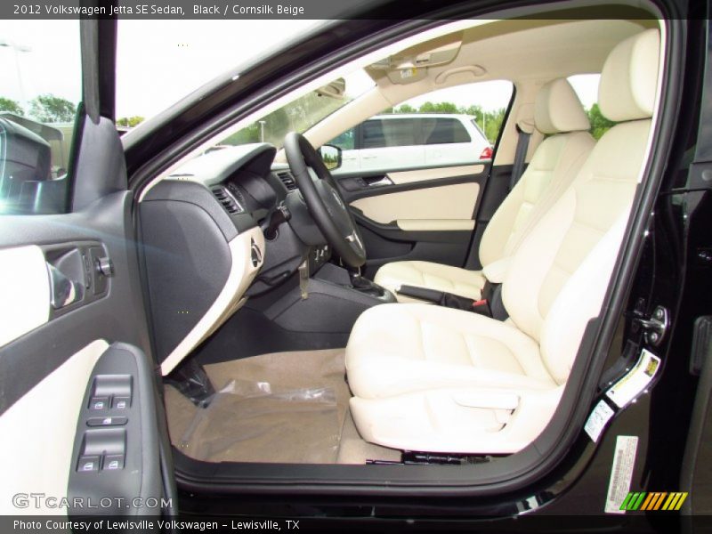 Black / Cornsilk Beige 2012 Volkswagen Jetta SE Sedan