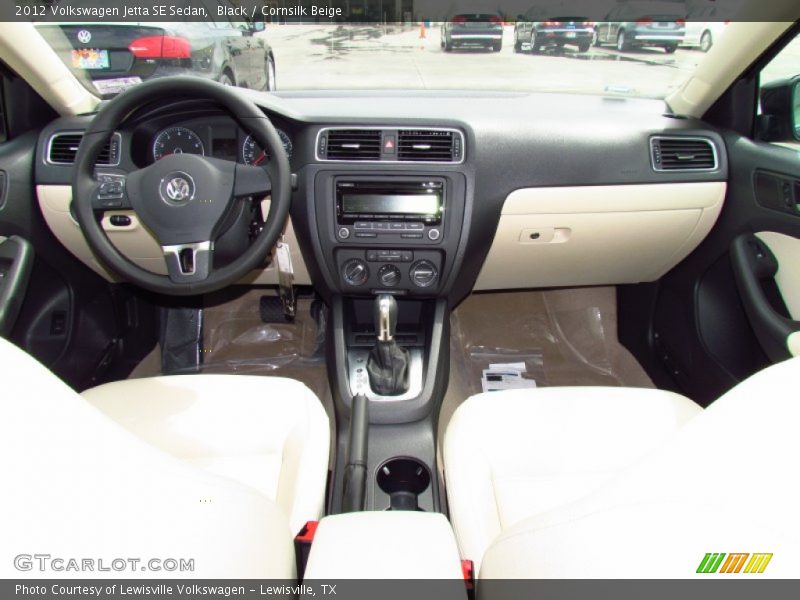 Black / Cornsilk Beige 2012 Volkswagen Jetta SE Sedan