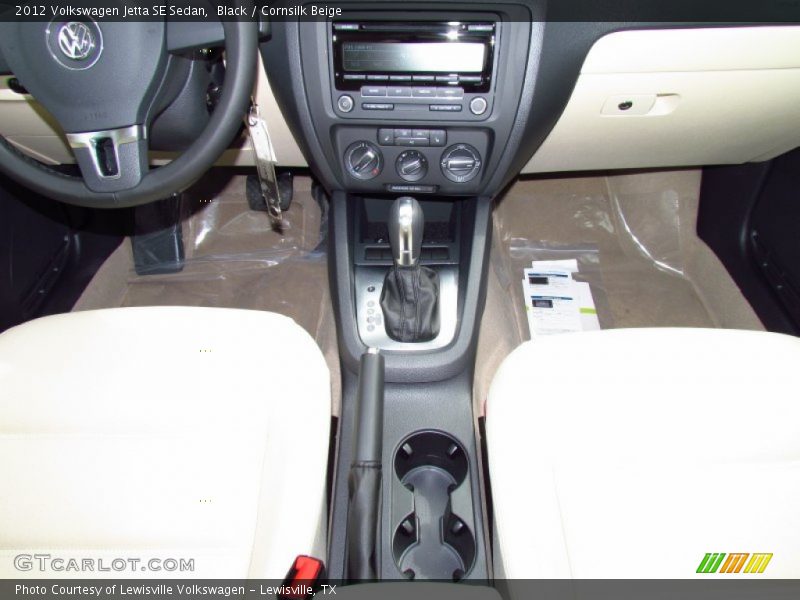 Black / Cornsilk Beige 2012 Volkswagen Jetta SE Sedan