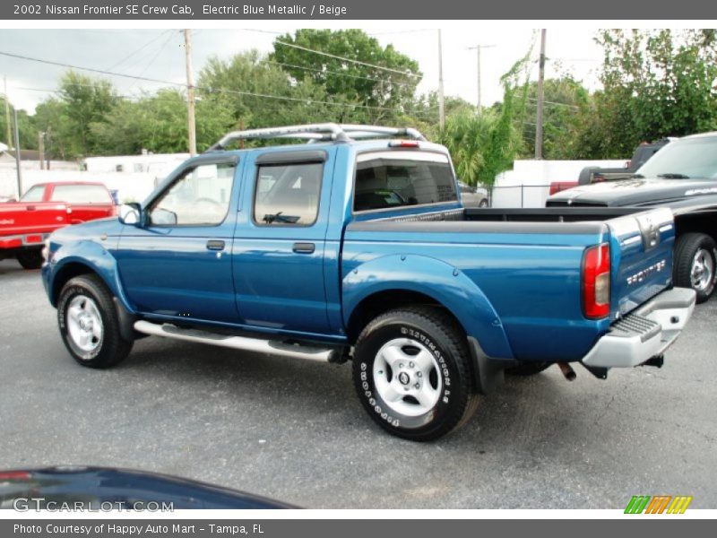Electric Blue Metallic / Beige 2002 Nissan Frontier SE Crew Cab