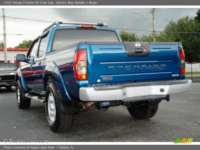 Electric Blue Metallic / Beige 2002 Nissan Frontier SE Crew Cab