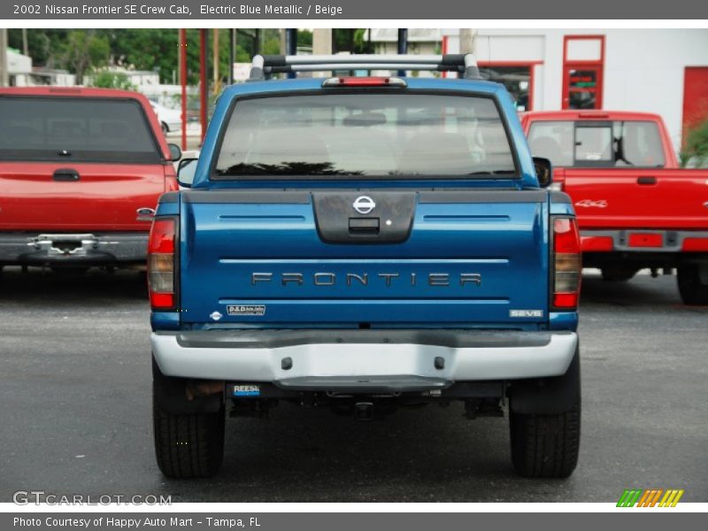 Electric Blue Metallic / Beige 2002 Nissan Frontier SE Crew Cab