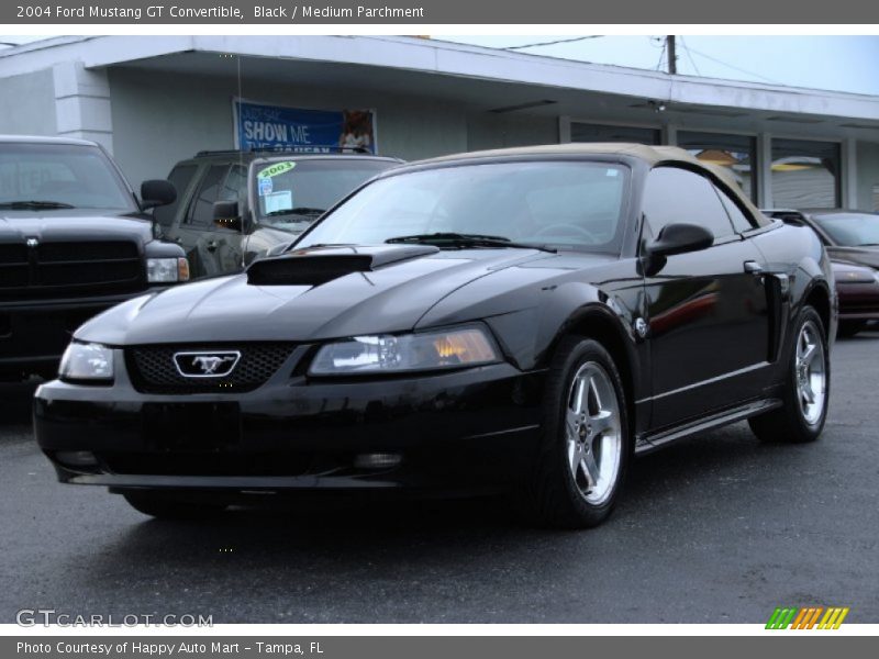 Black / Medium Parchment 2004 Ford Mustang GT Convertible