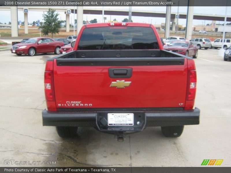 Victory Red / Light Titanium/Ebony Accents 2008 Chevrolet Silverado 1500 Z71 Extended Cab 4x4