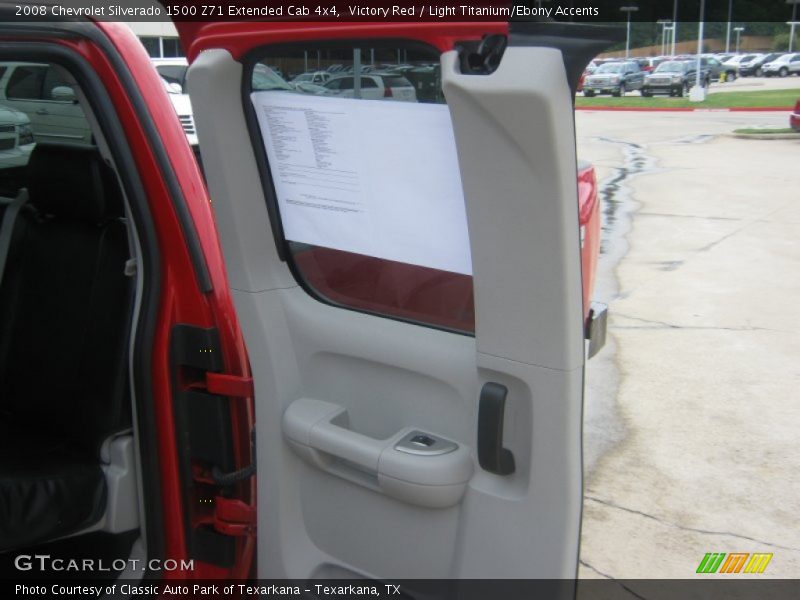 Victory Red / Light Titanium/Ebony Accents 2008 Chevrolet Silverado 1500 Z71 Extended Cab 4x4