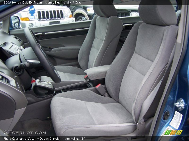 Atomic Blue Metallic / Gray 2009 Honda Civic EX Sedan