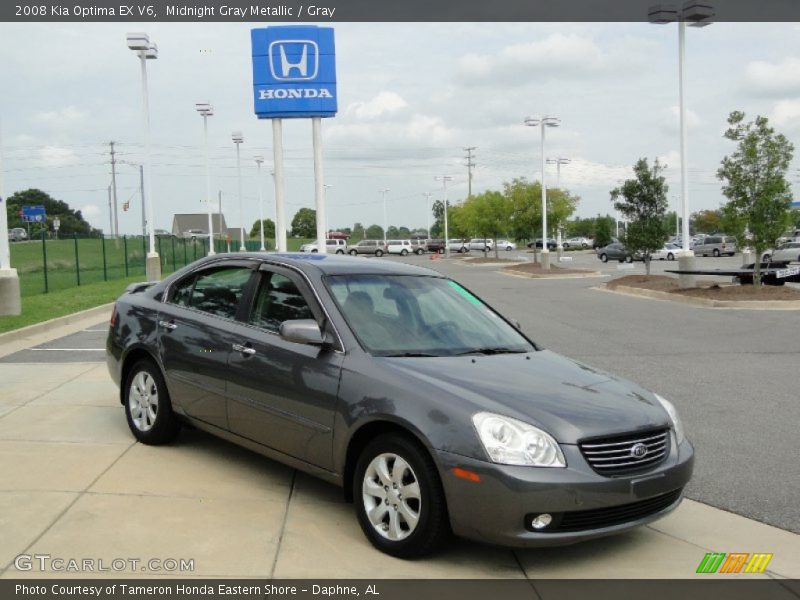 Midnight Gray Metallic / Gray 2008 Kia Optima EX V6